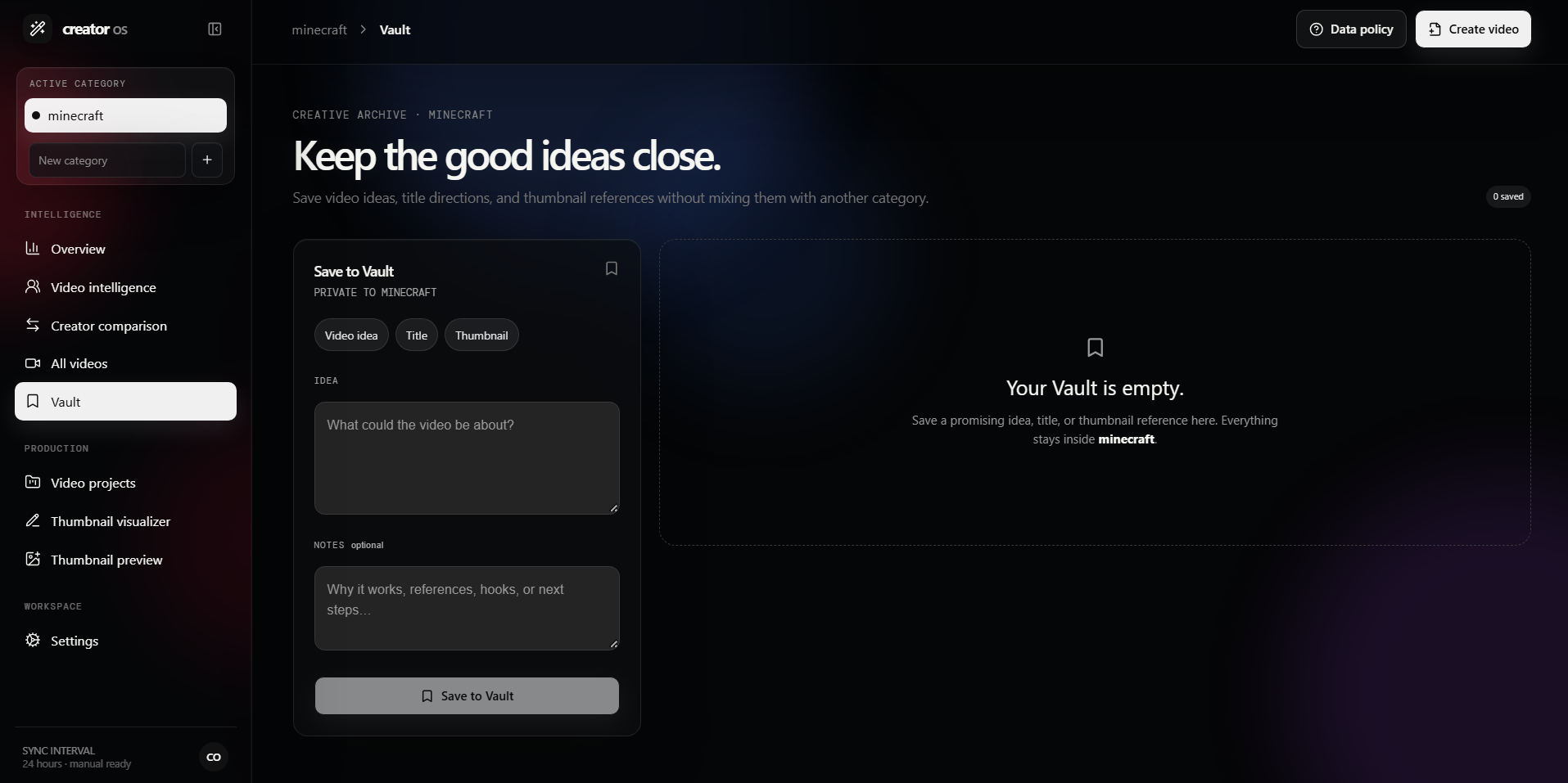 Save what matters in Creator OS